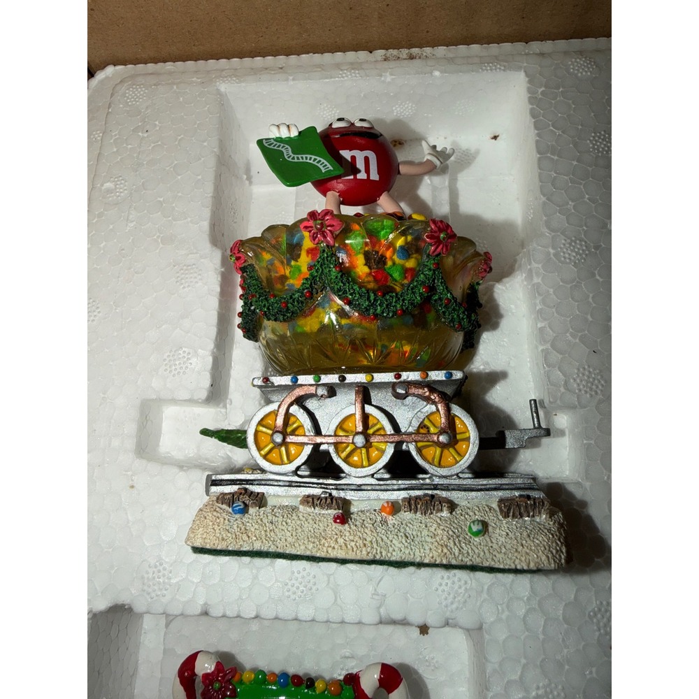 Danbury Mint M&M's Merry Metro Christmas Train 5 Piece Set Holiday Collectible - Picture 15 of 16